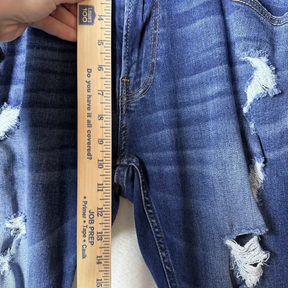 Hollister Distressed Skinny Jeans Raw Hem Men's Size W33xL32 Stretchy